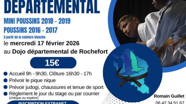 Stage Départemental de Judo – Pré Poussins & Poussins